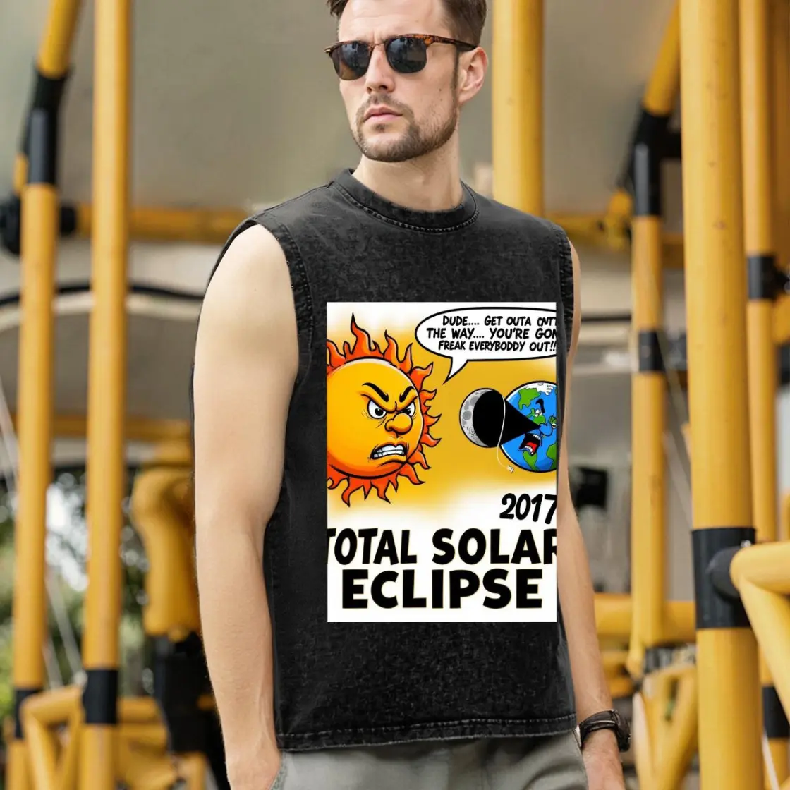 Washed Cotton Sleeveless T-Shirt Printed in USA|210GSM Cotton DTF