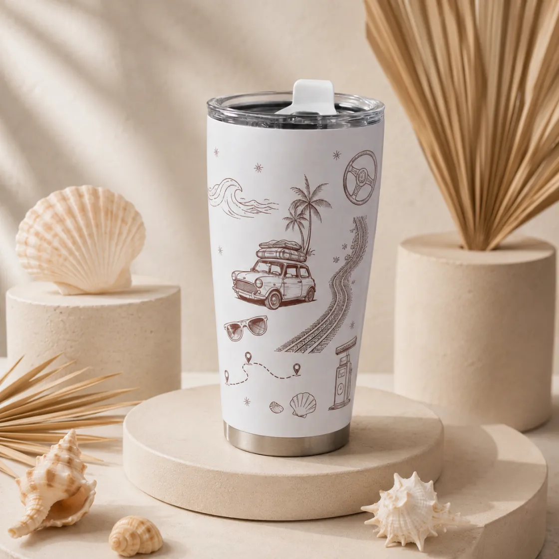 Custom 20OZ Tumbler With Sliding Lid Printed in USA