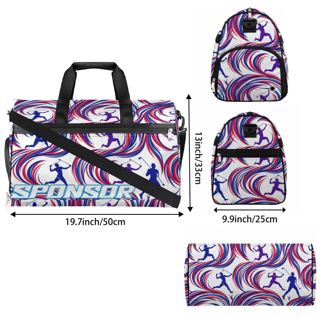 Large-Capacity Multi-Compartment Gym Bag With Vent Hole