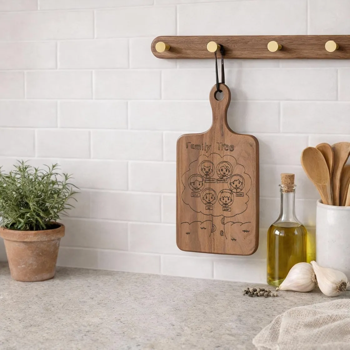 Dark Cutting Board|Single Side