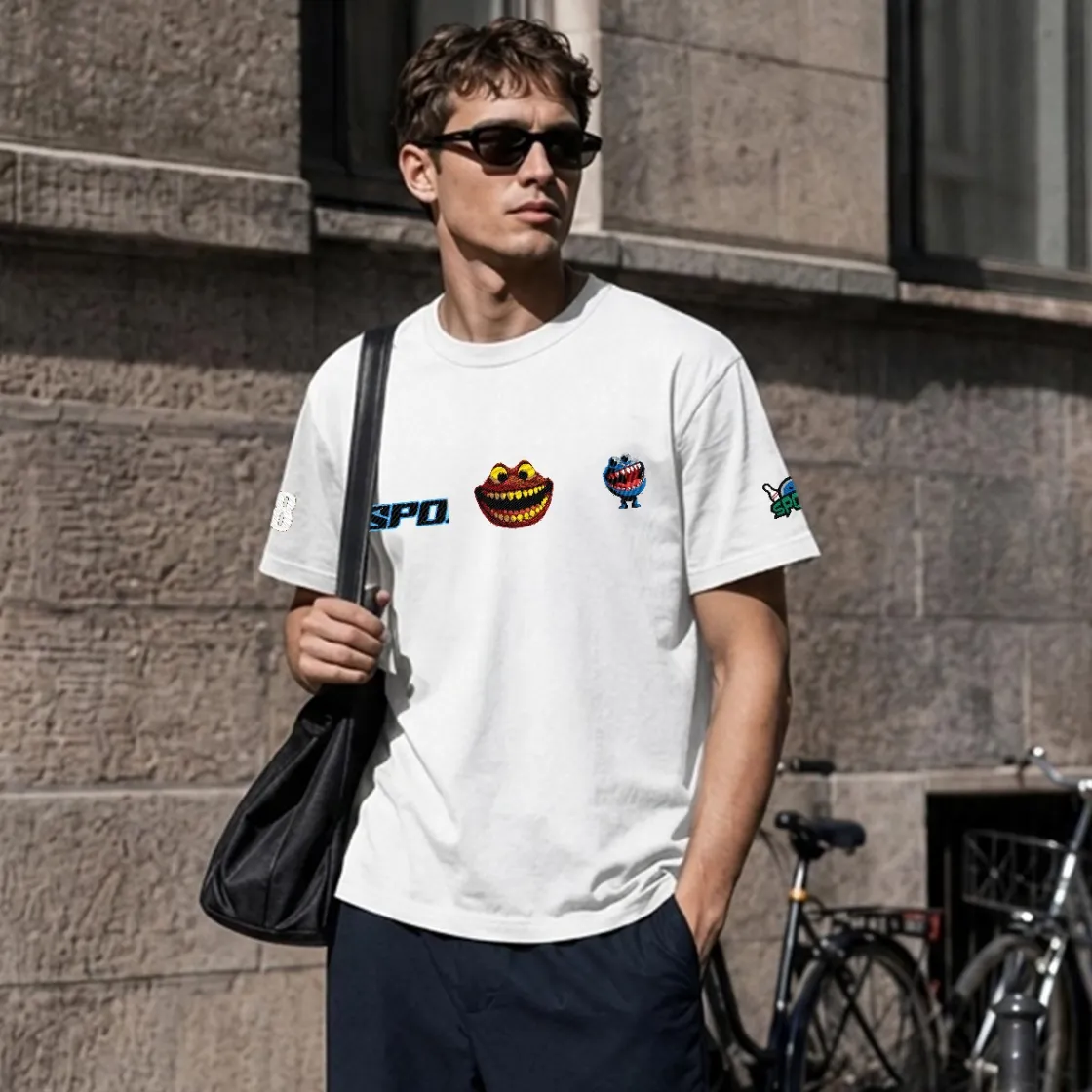 Men's Heavyweight Crew Neck T-Shirt|Embroidery