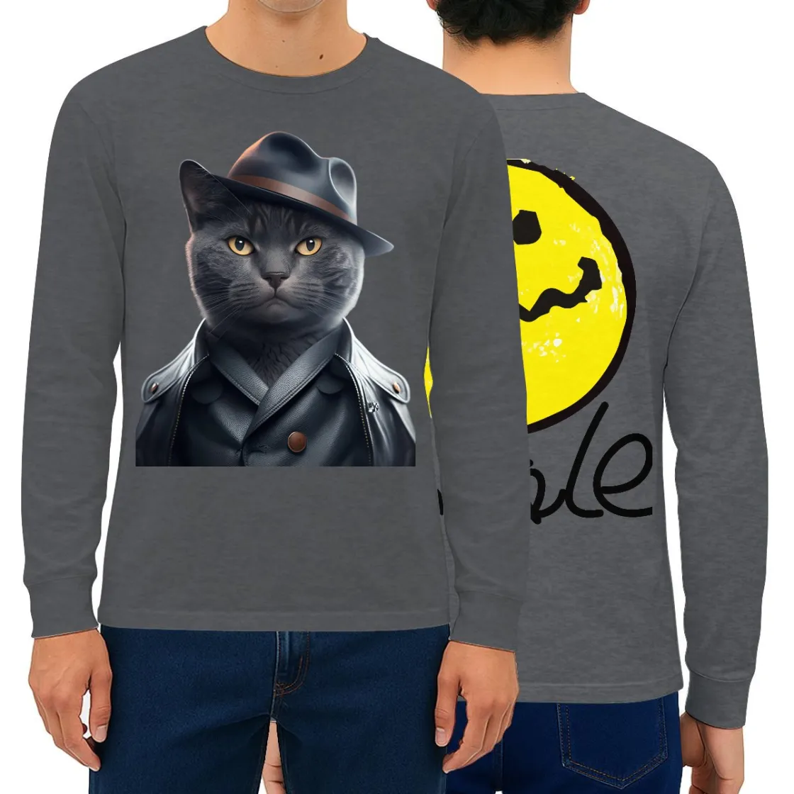 Men’s Long Sleeve T-Shirt Printed in USA| 180GSM Double DTF