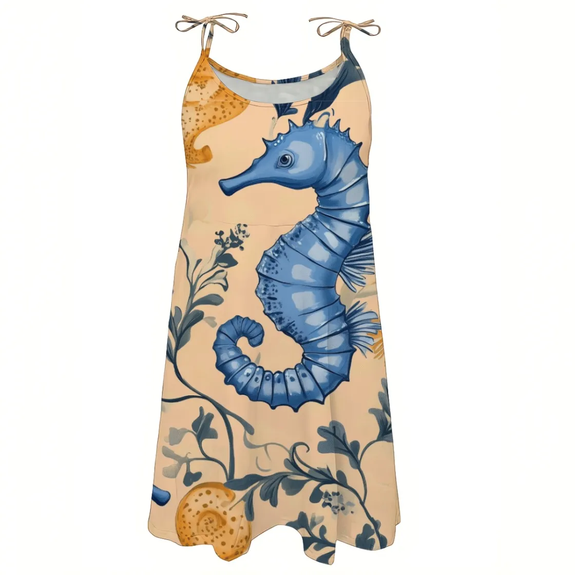 All-Over Print Women's Beach Tie Dress