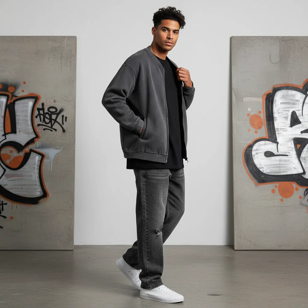 Men’s Fleece-Lined Vintage Wash Zip Hoodie|360GSM DTG