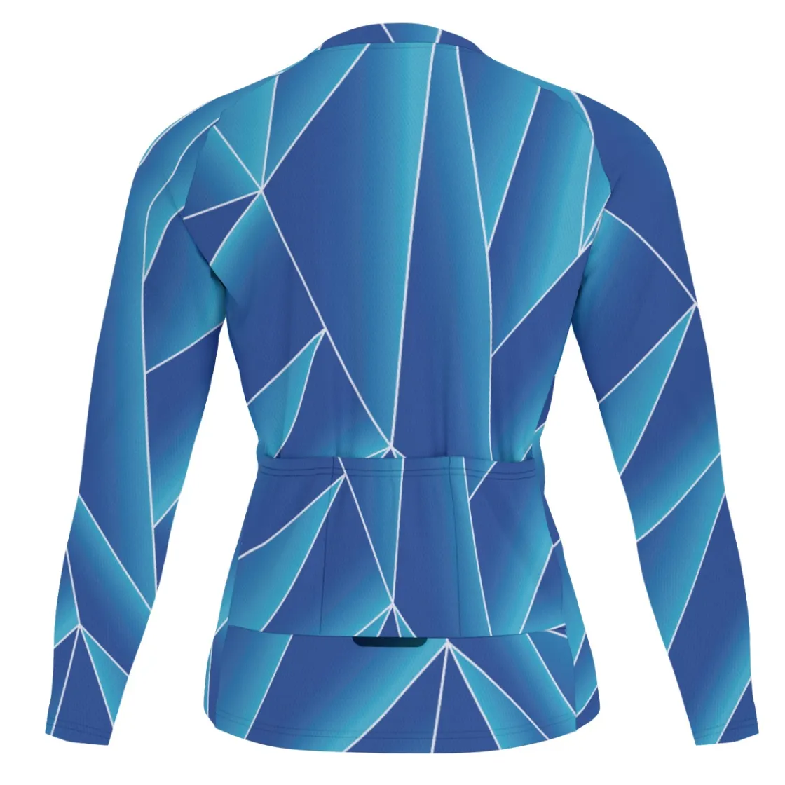 All-Over Print Raglan Men's Cycling Jersey With Long Sleeve