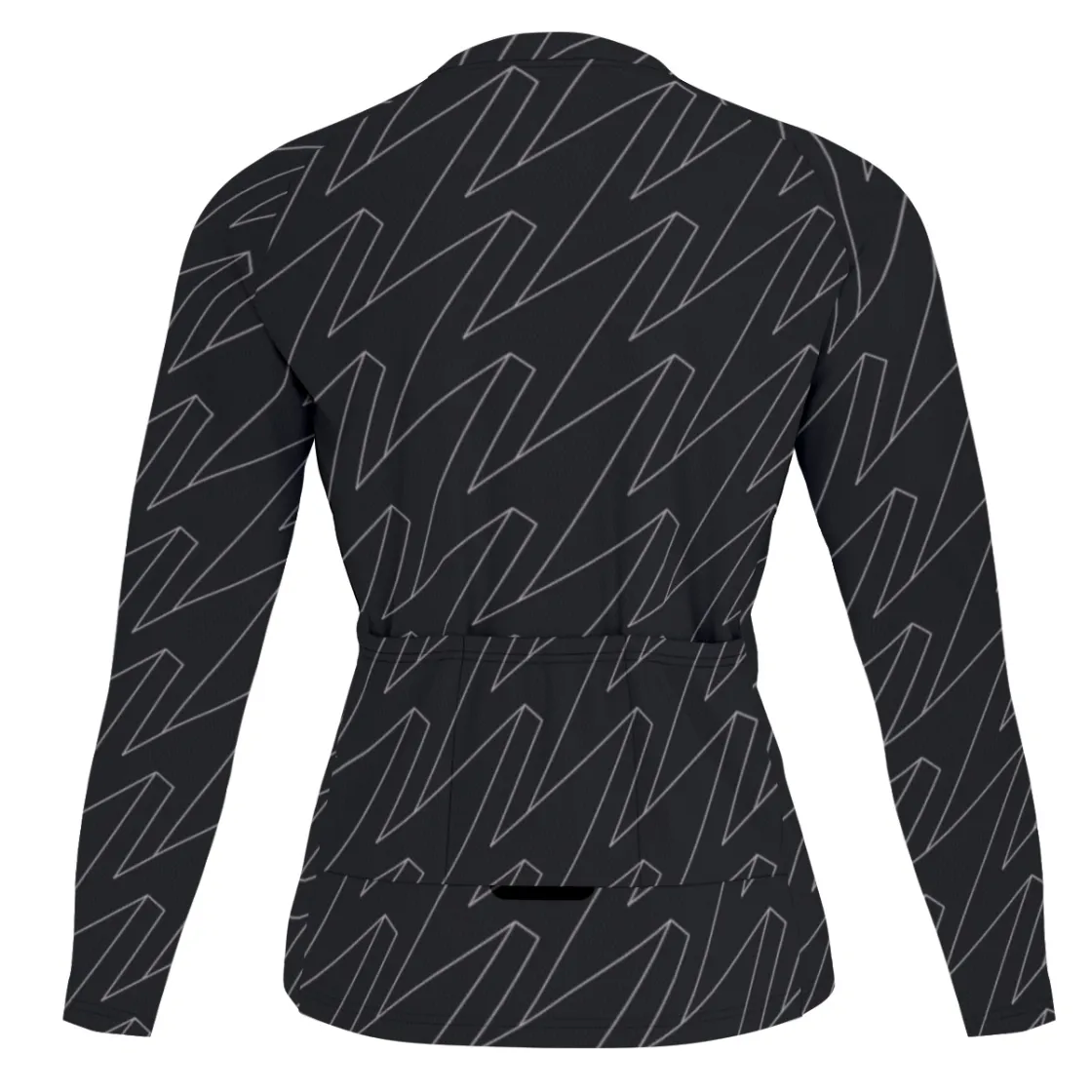 All-Over Print Raglan Men's Cycling Jersey With Long Sleeve