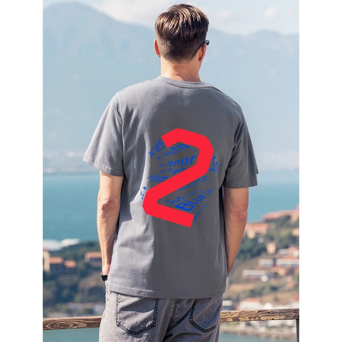 Men's T-Shirt Printed in USA|180GSM Front & Back DTG
