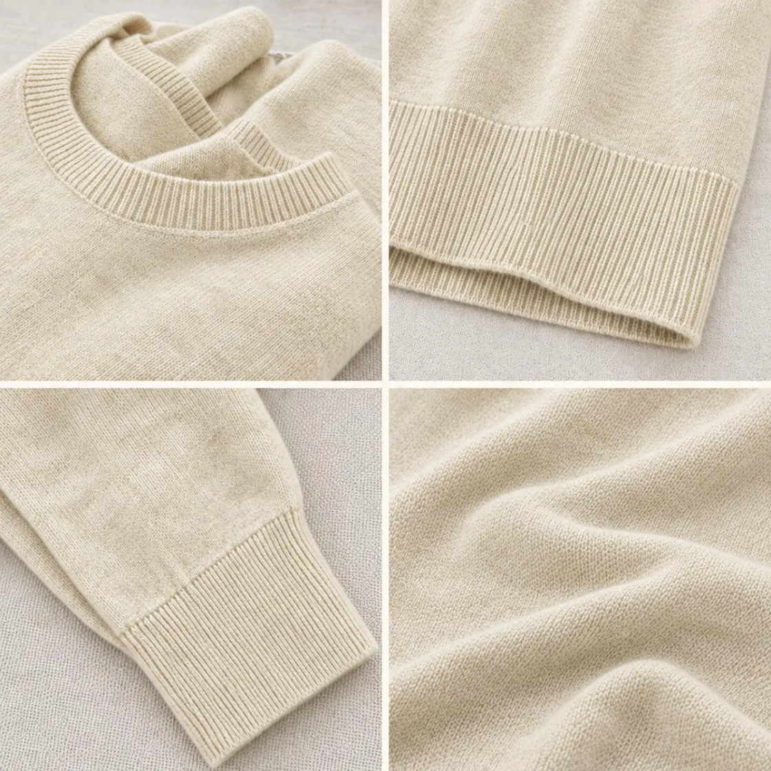 Unisex Soft Wool-Blend Crewneck Knit Sweater|Embroidery