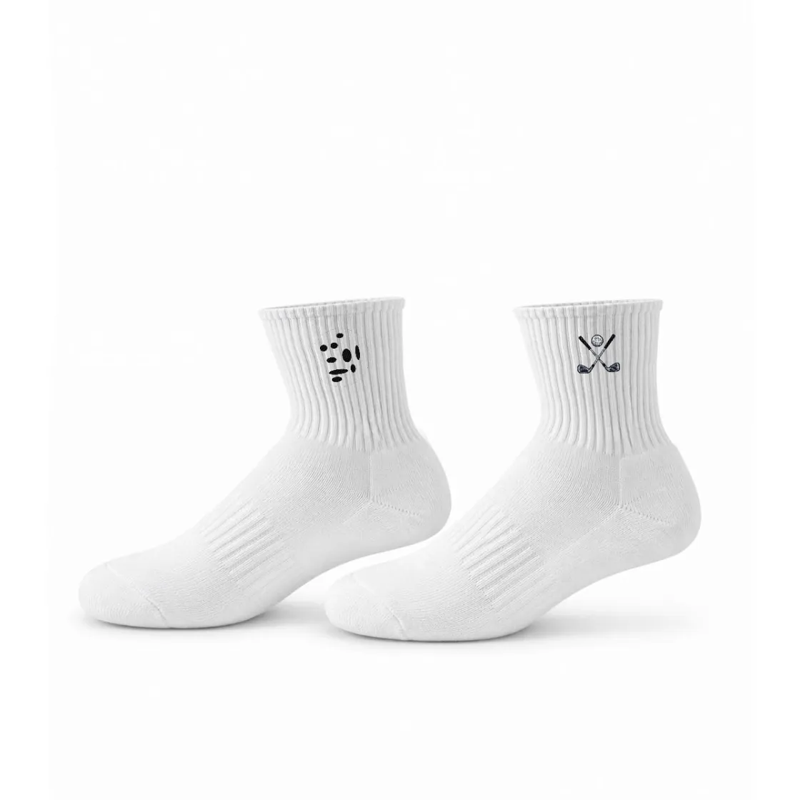 Embroidery Sports Quarter Socks|Cotton