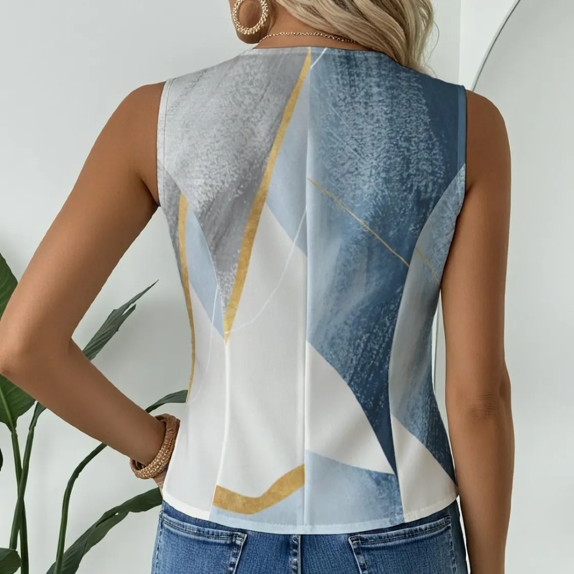 All-Over PrintWomen's Formal Vest|245GSM