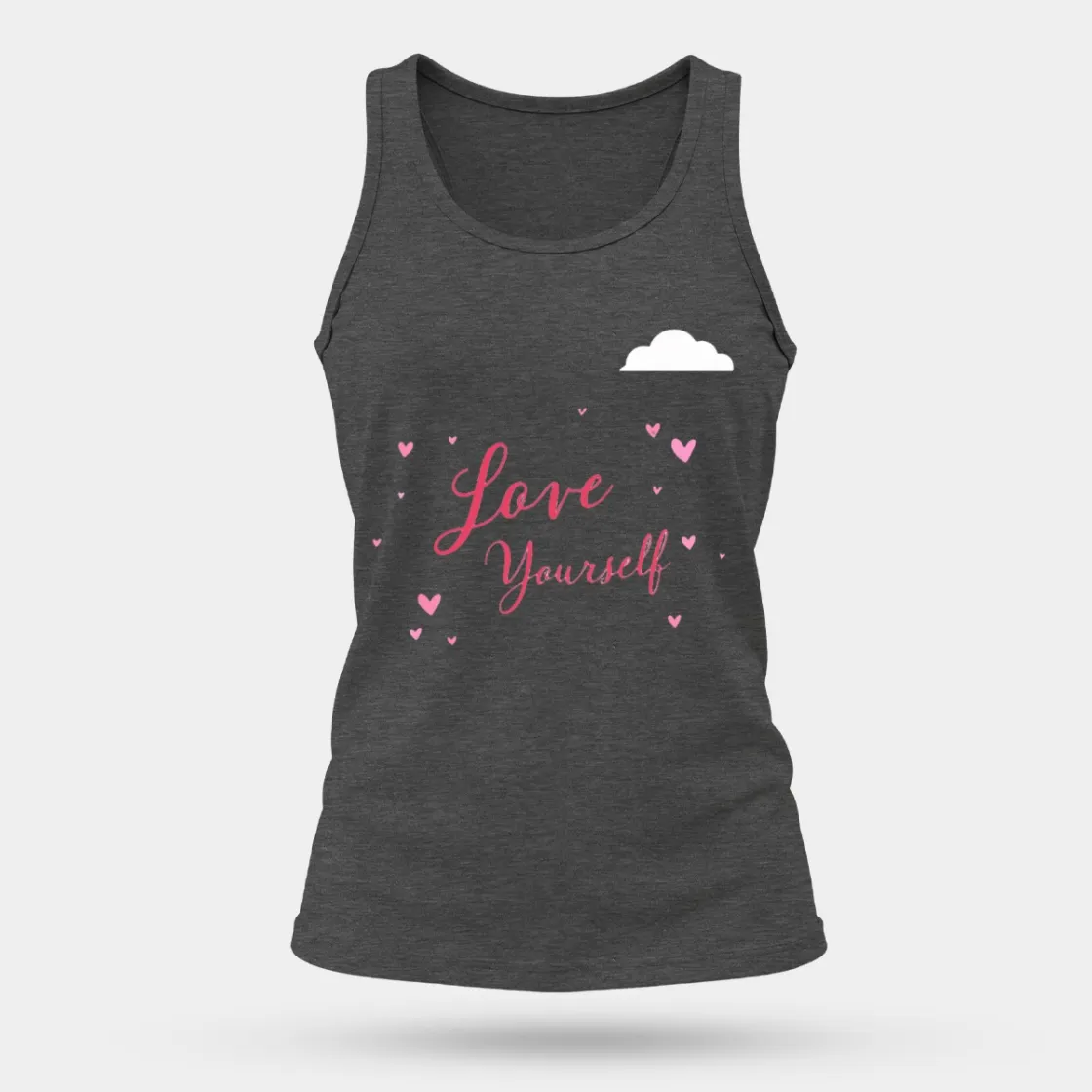 Women's Comfortable and Breathable Sports Tank Top Printed in USA|180GSM Front DTF