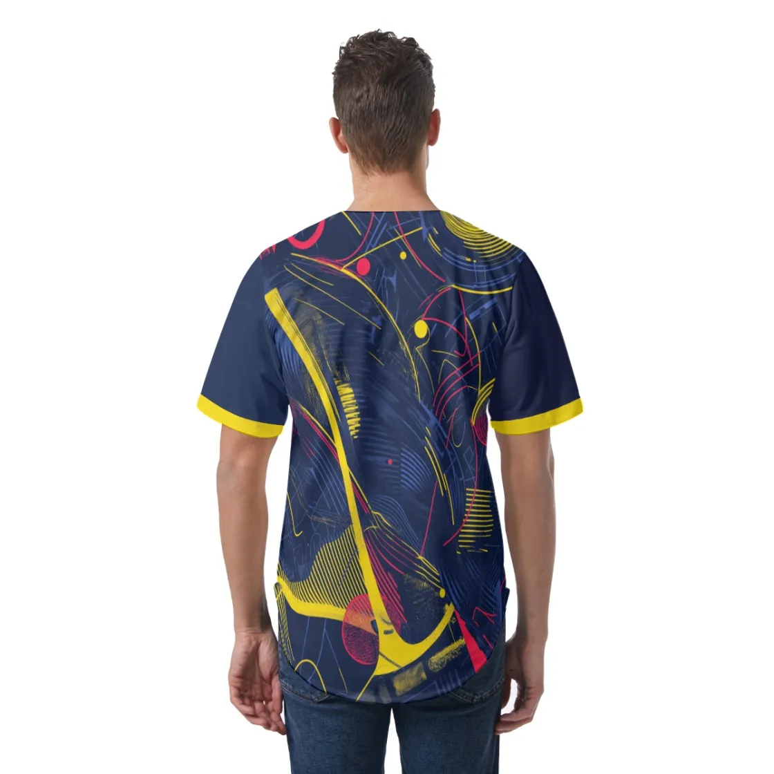 All-Over Print Men's Short Sleeve Baseball Jersey