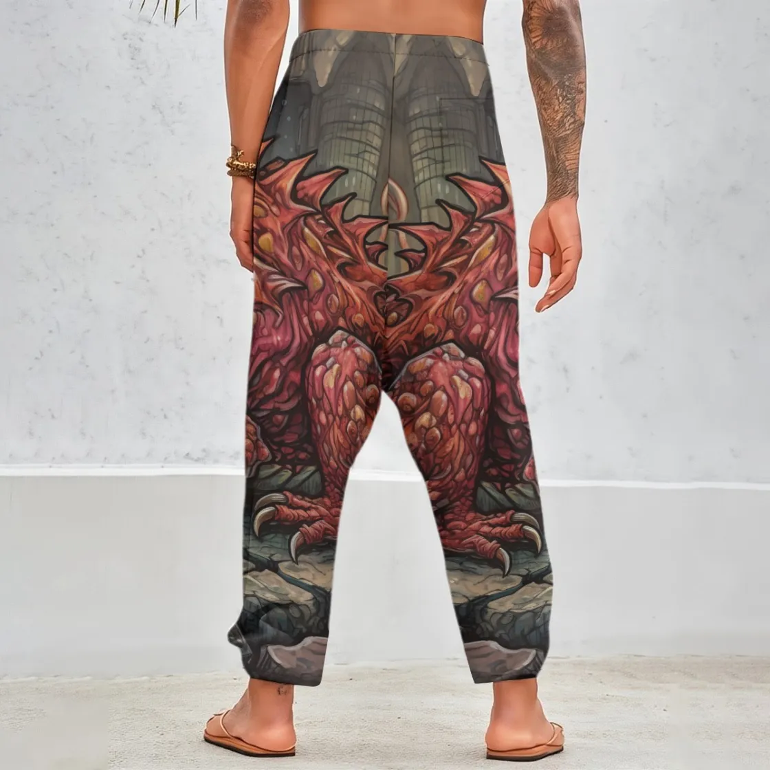 All-Over Print Men’s Harem Pants|245GSM Cotton