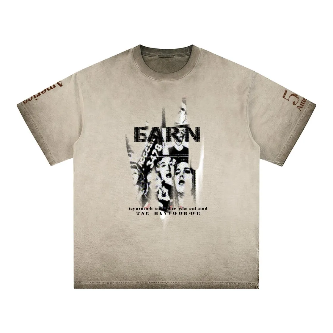 Men's Retro Heavyweight Washed T-shirt|Cotton DTG
