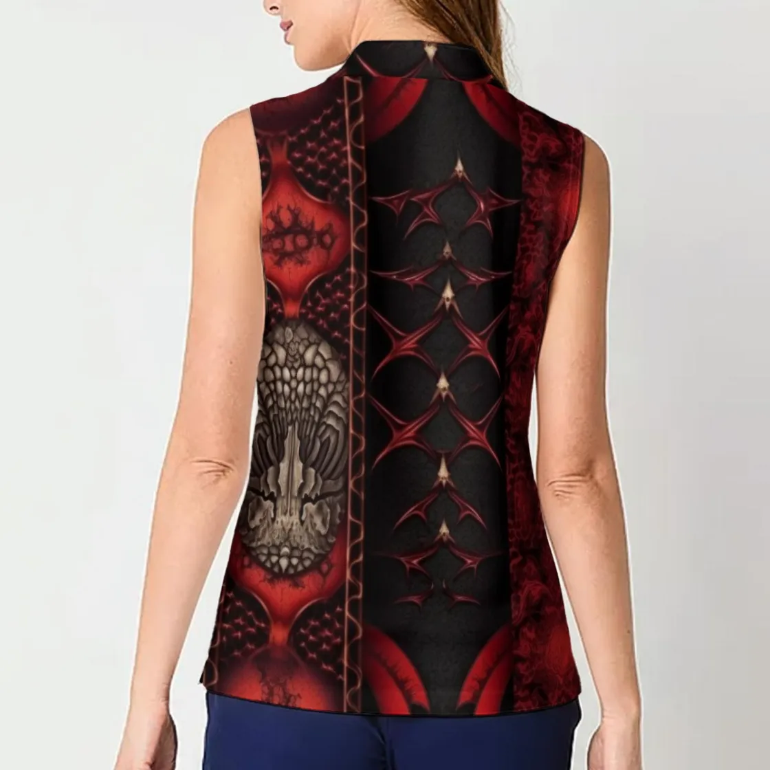 All-Over Print Women's Sleeveless POLO Shirt
