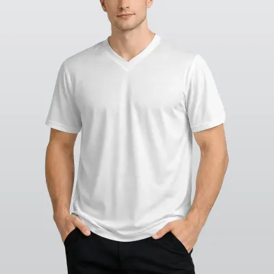 All-Over Print Men’s Classic V-Neck T-Shirt|210GSM