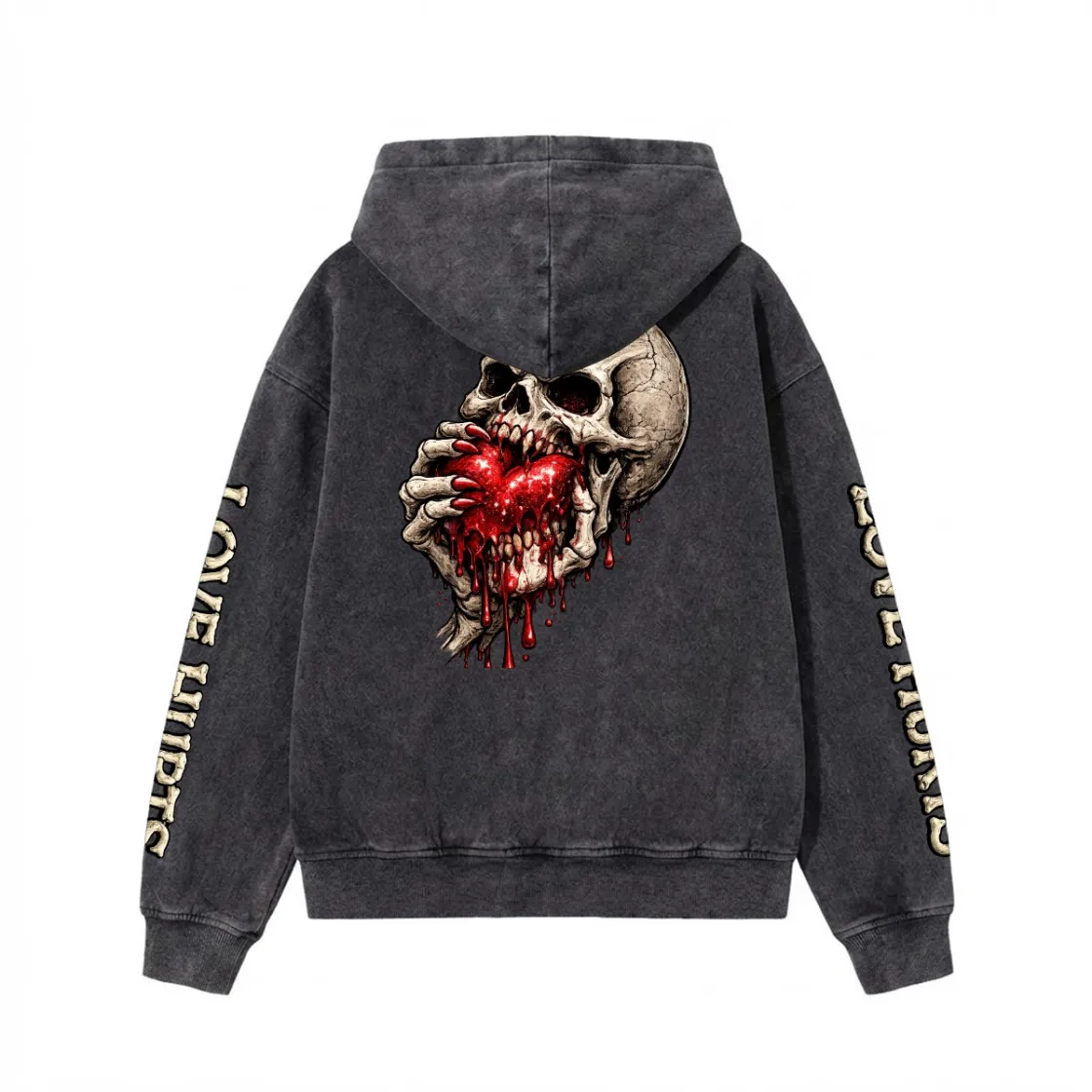 Men’s Fleece-Lined Vintage Wash Zip Hoodie|355GSM DTG