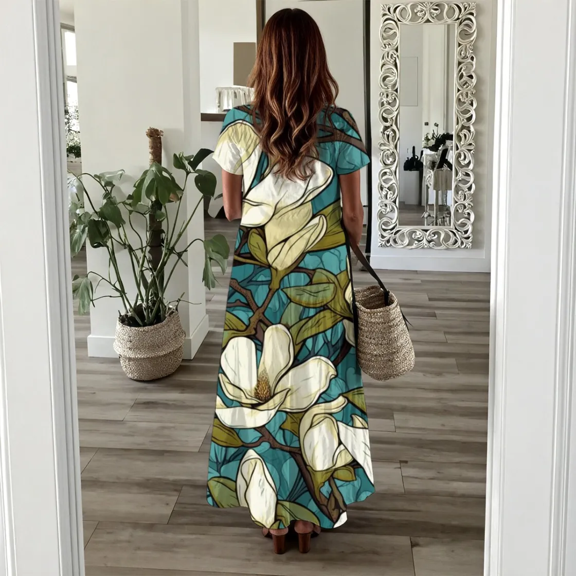 All-Over Print Women's Long Dress