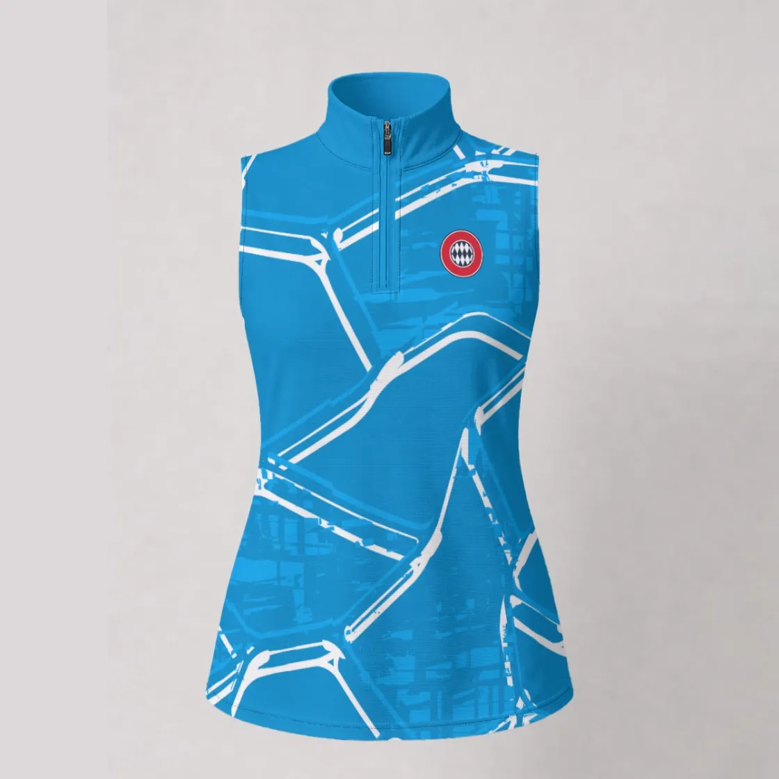 All-Over Print Women’s Sleeveless Sun-Protection Sports Polo