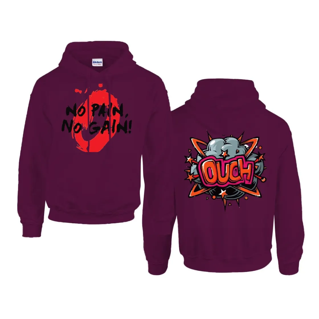 Men's Hoodie Printed in USA |Gildan 18500  Double DTF