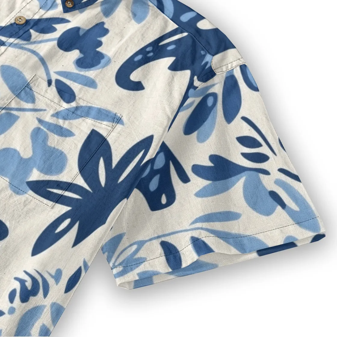 All-Over Print Men's Breathable Shirt|140GSM Slub Cotton