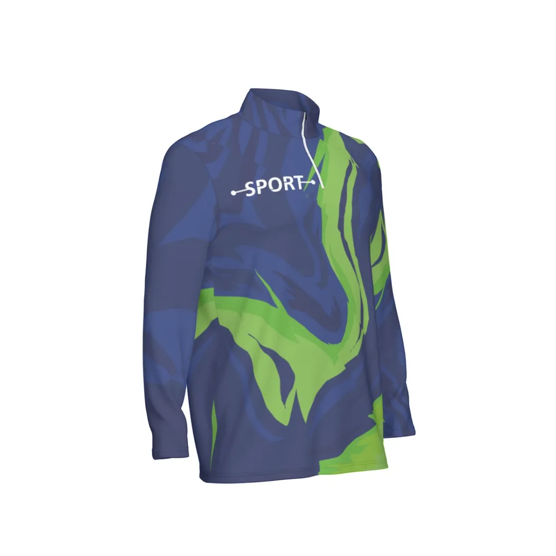 All-Over Print Men's Sports Collar Jersey With Long Sleeve| Interlock