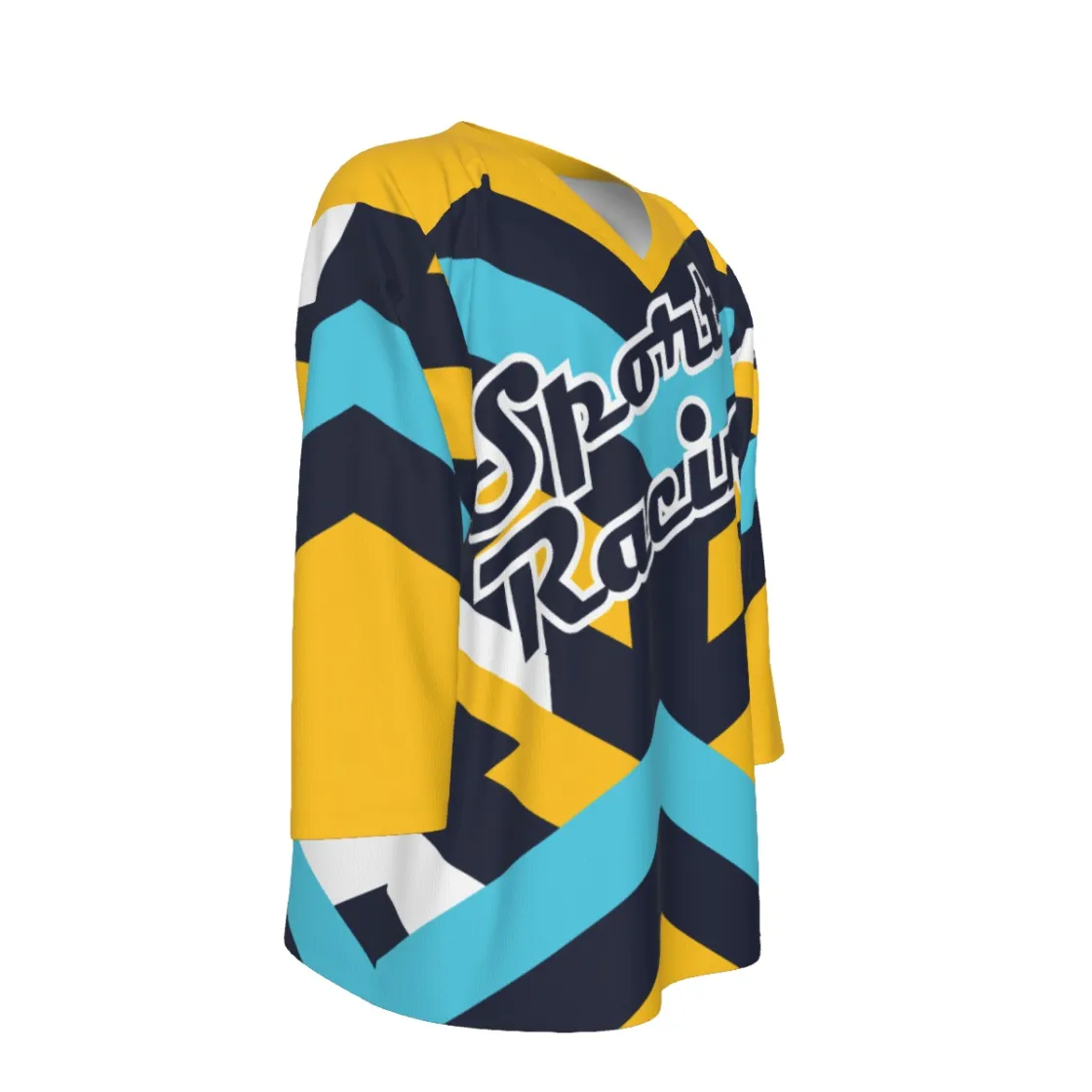 All-Over Print Men's V-neck Ice Hockey Jersey