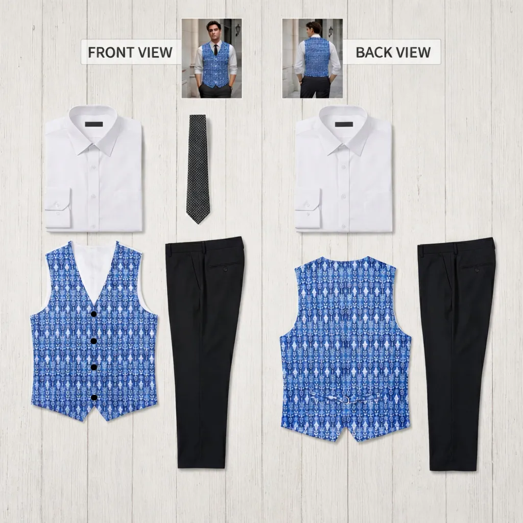 All-Over Print Men's Classic Formal Vest