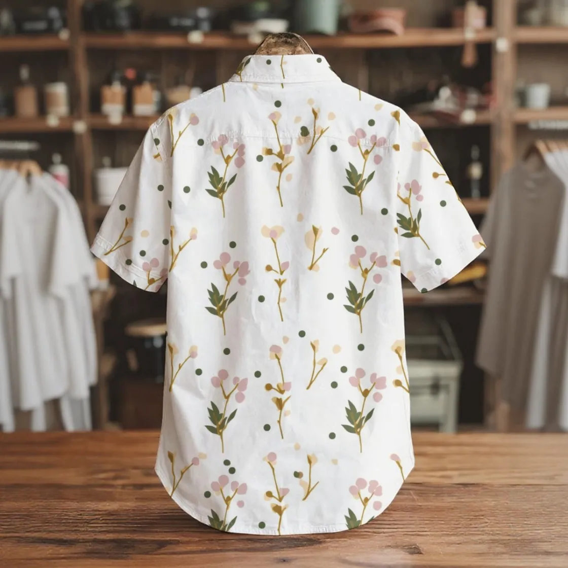 All-Over Print Men's Short Sleeve Shirt With Pockets