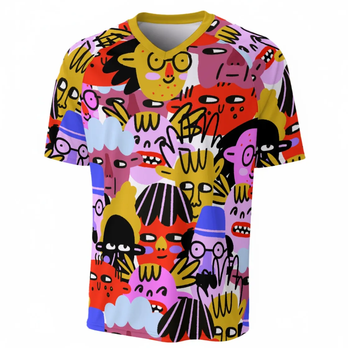 All-Over Print Men’s V-Neck Short Sleeve T-Shirt