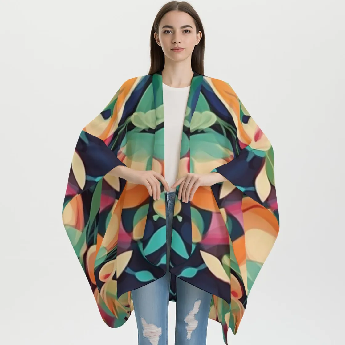All-Over Print All-Season Soft Touch Shawl