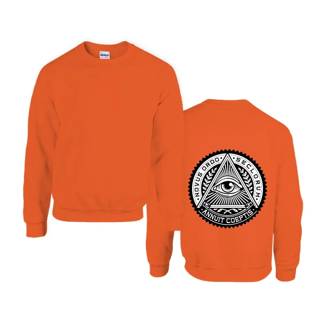 Men's Sweatshirt Printed in USA |Gildan 18000 Back DTF