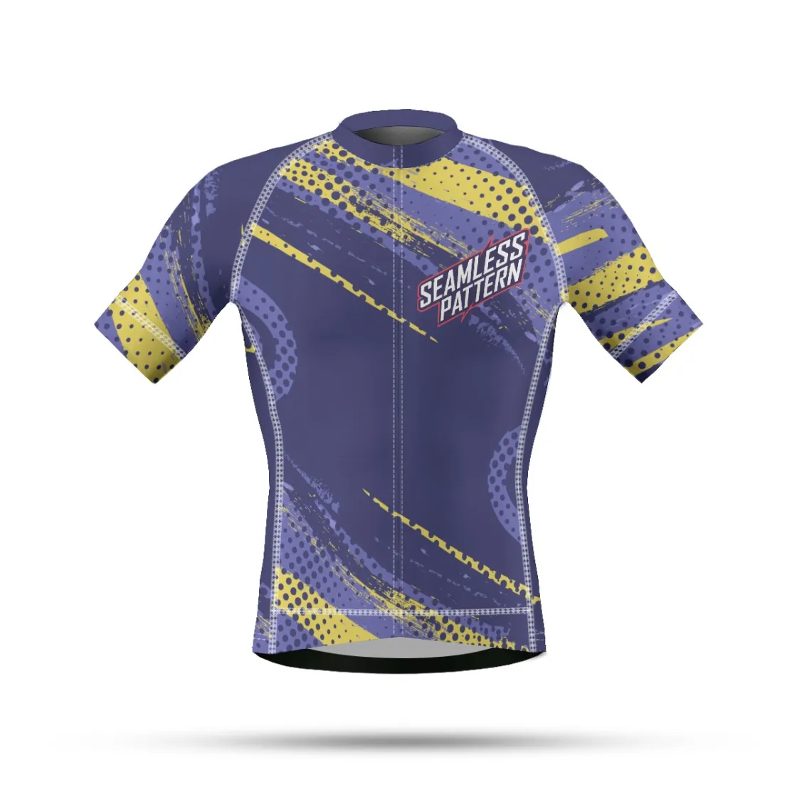 All-Over Print Men's Anti-Slip Raglan Cycling Jersey With Short Sleeve