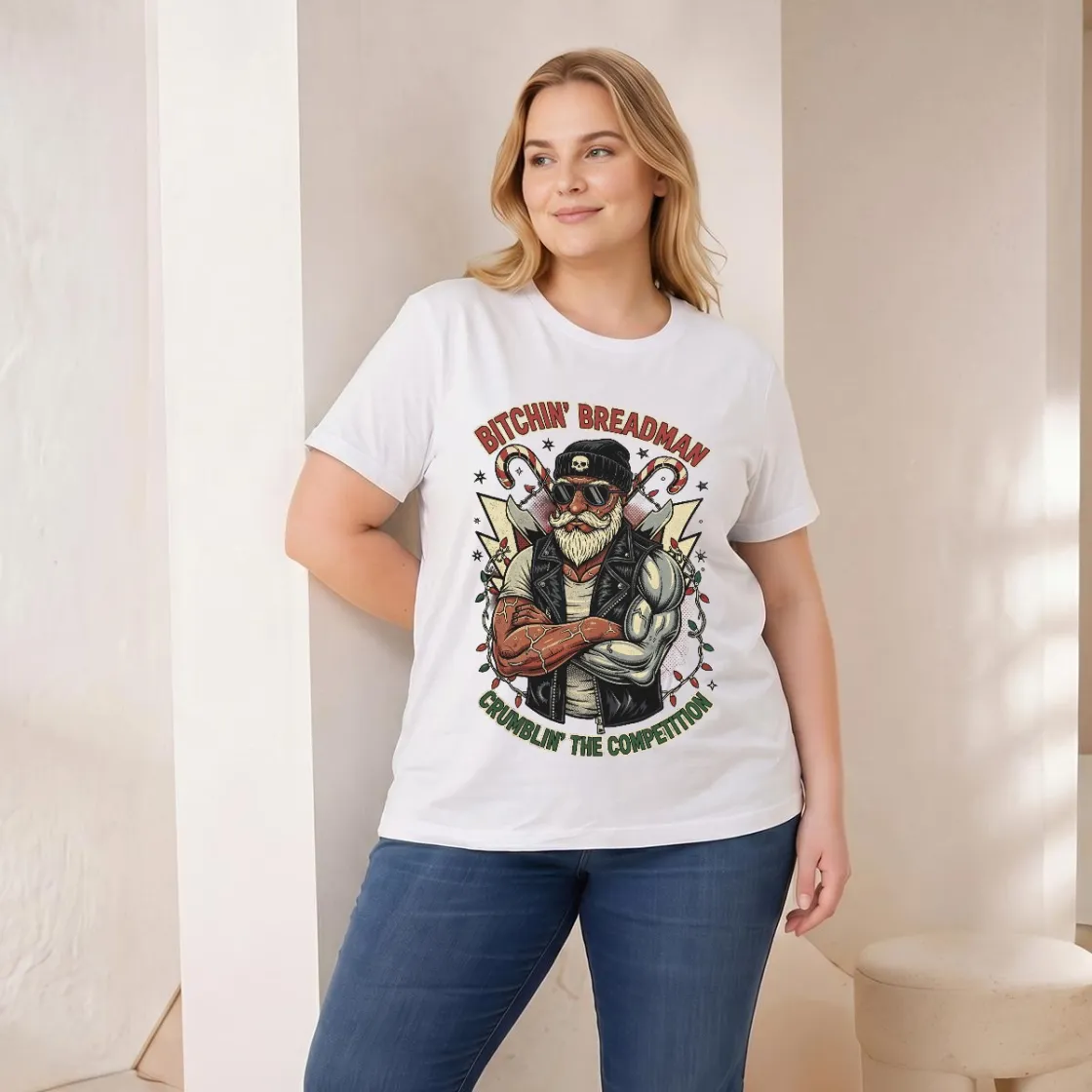 Women's Essential Crew Neck T-Shirt Printed in Canada|180GSM Front DTF