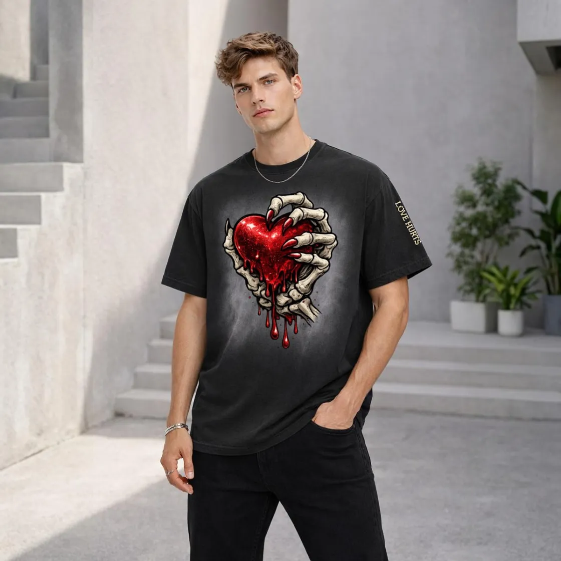 Men's Vintage Washed Boxy T-Shirt|250GSM DTG
