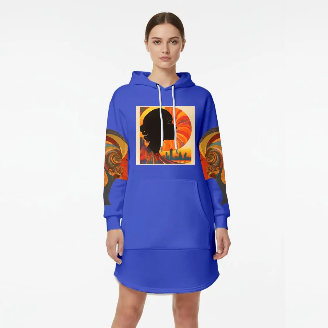 Women’s Hoodie Dress With Fleece|DTF