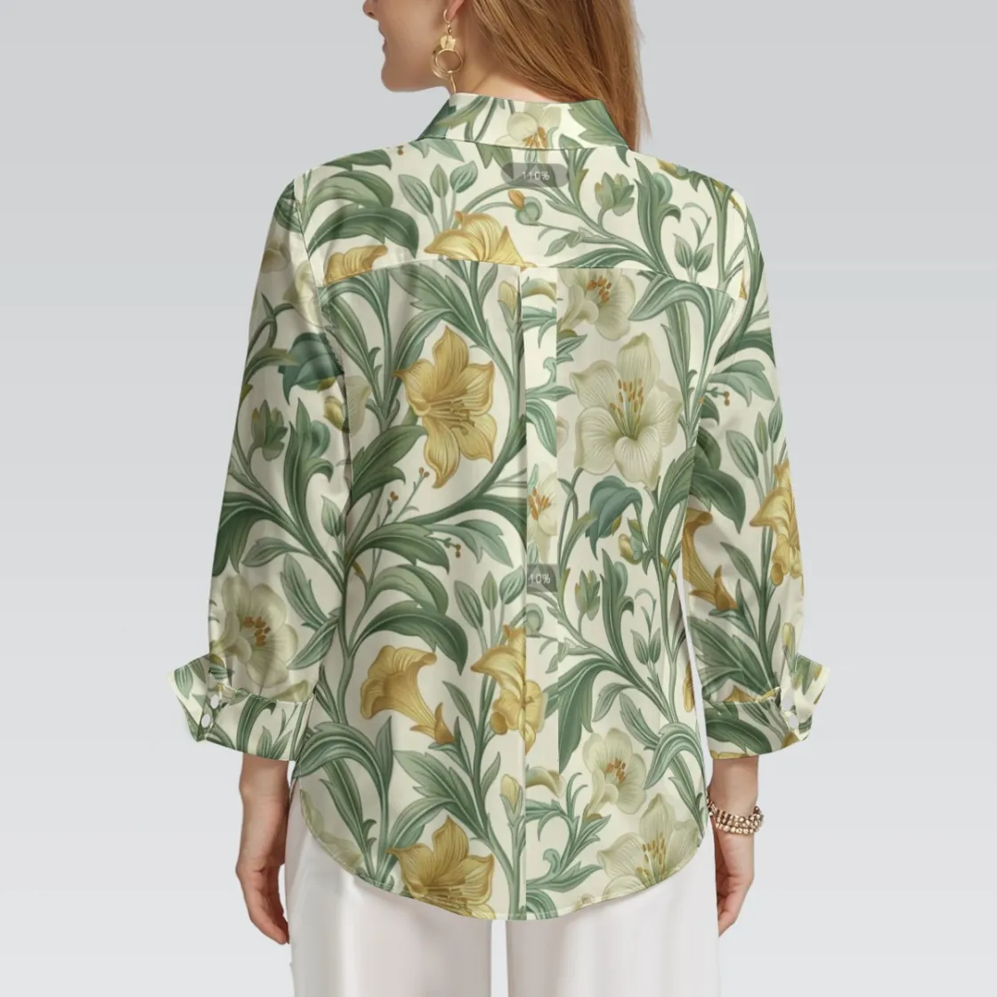 All-Over Print Women's Mid-Length Sleeve Shirt