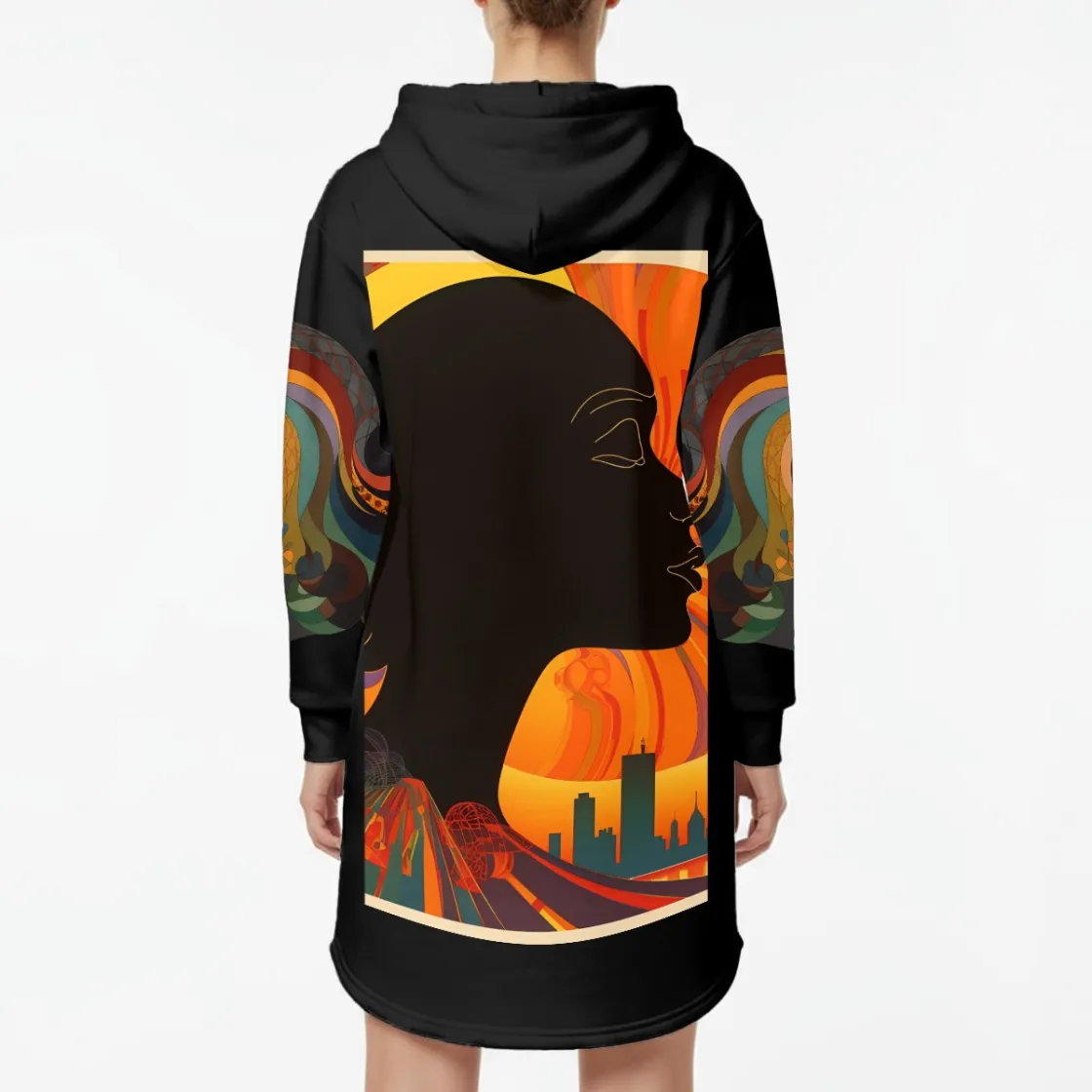 Women’s Hoodie Dress With Fleece|DTF