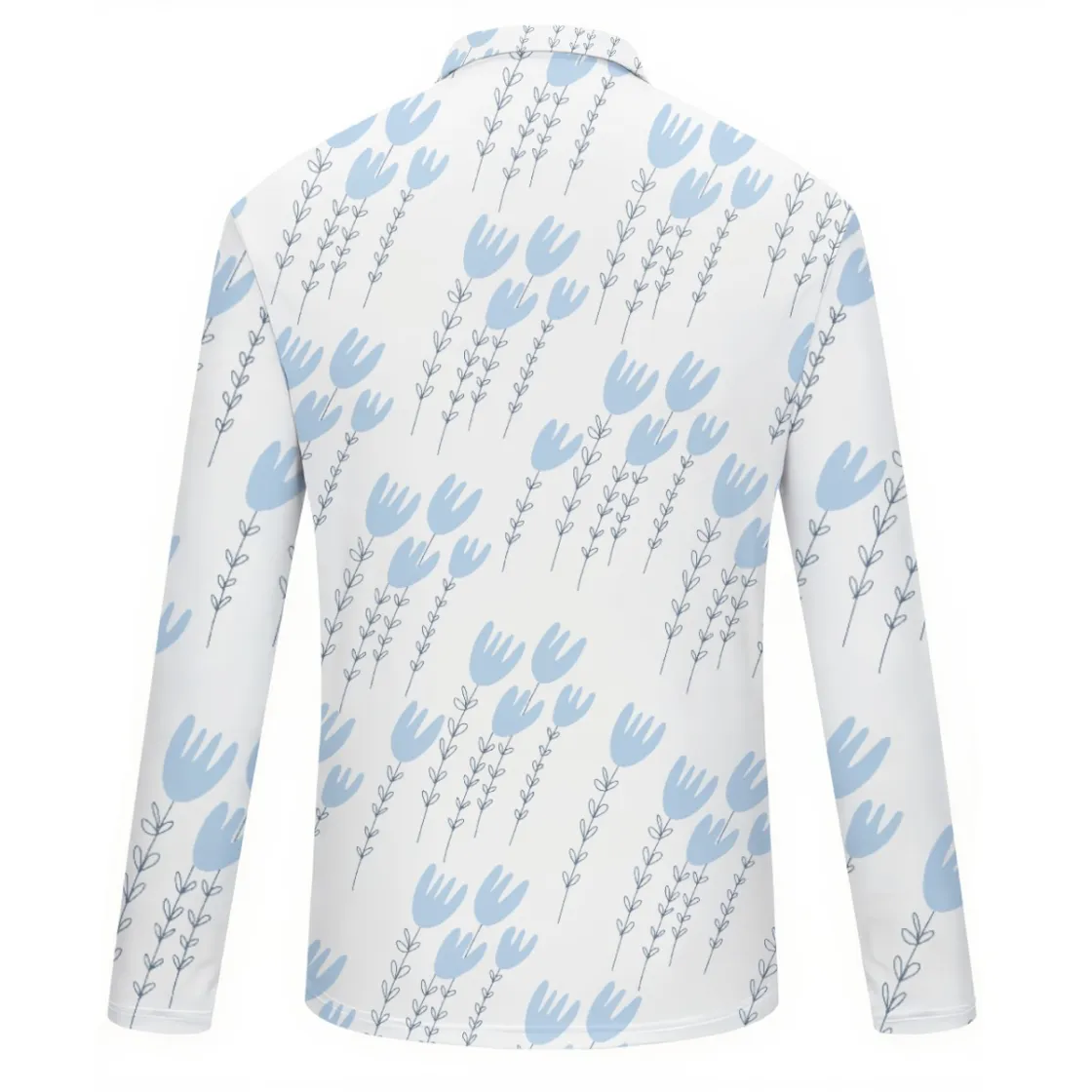 All-Over Print Women's Quarter Zip Sport Shirt With  Long Sleeve
