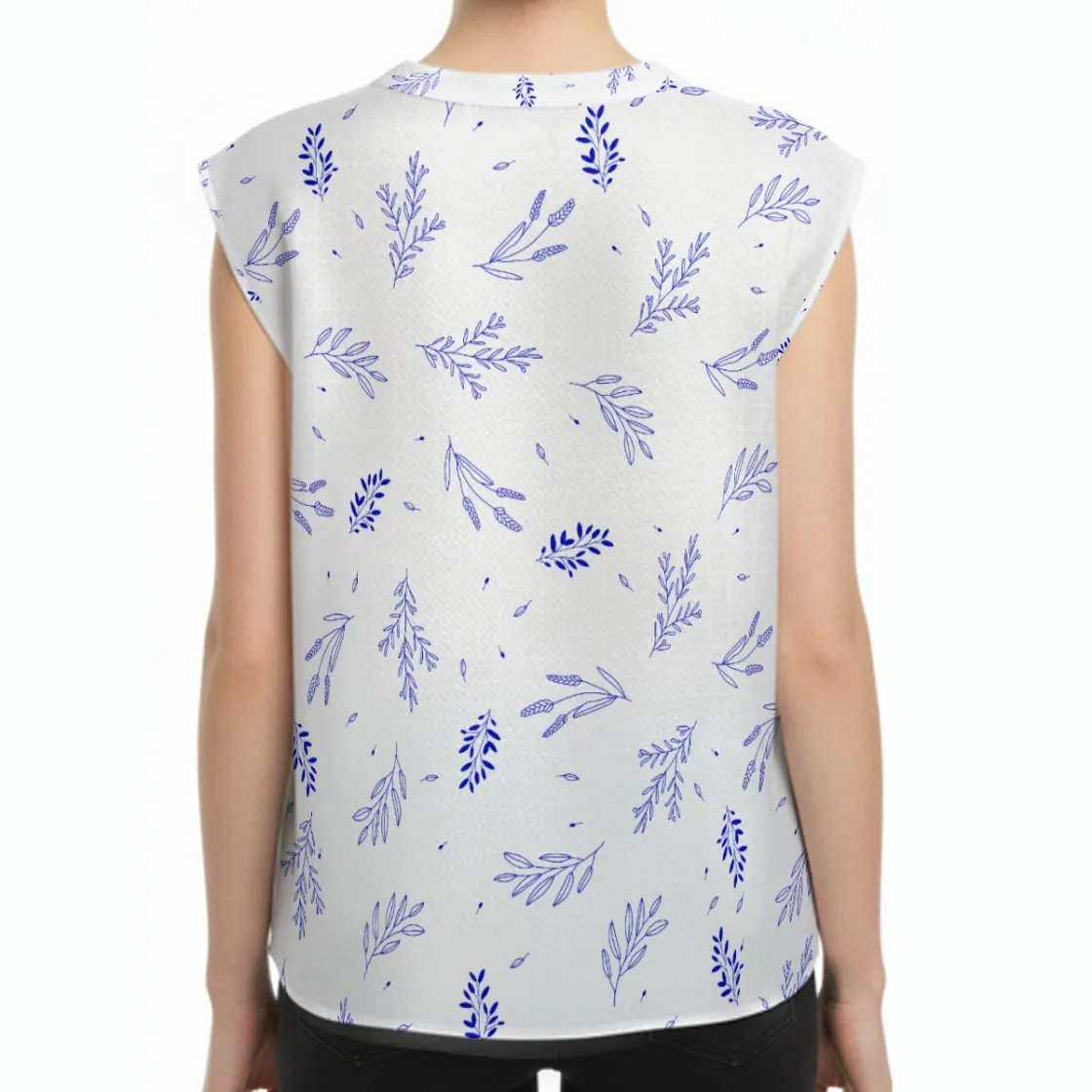 All-Over Print Women’s Sleeveless Blouse
