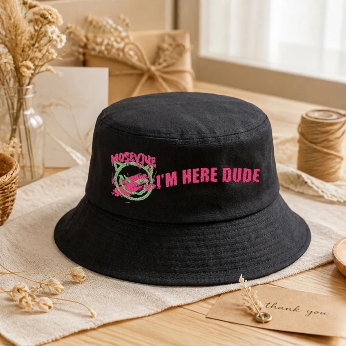 Embroidery Bucket Hat