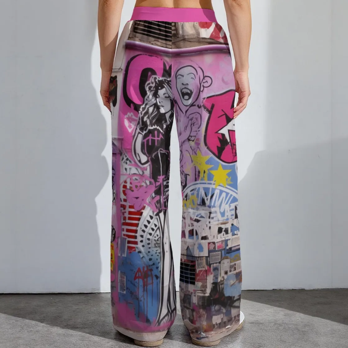 All-Over Print Women's High-Stretch Casual Pants|290GSM
