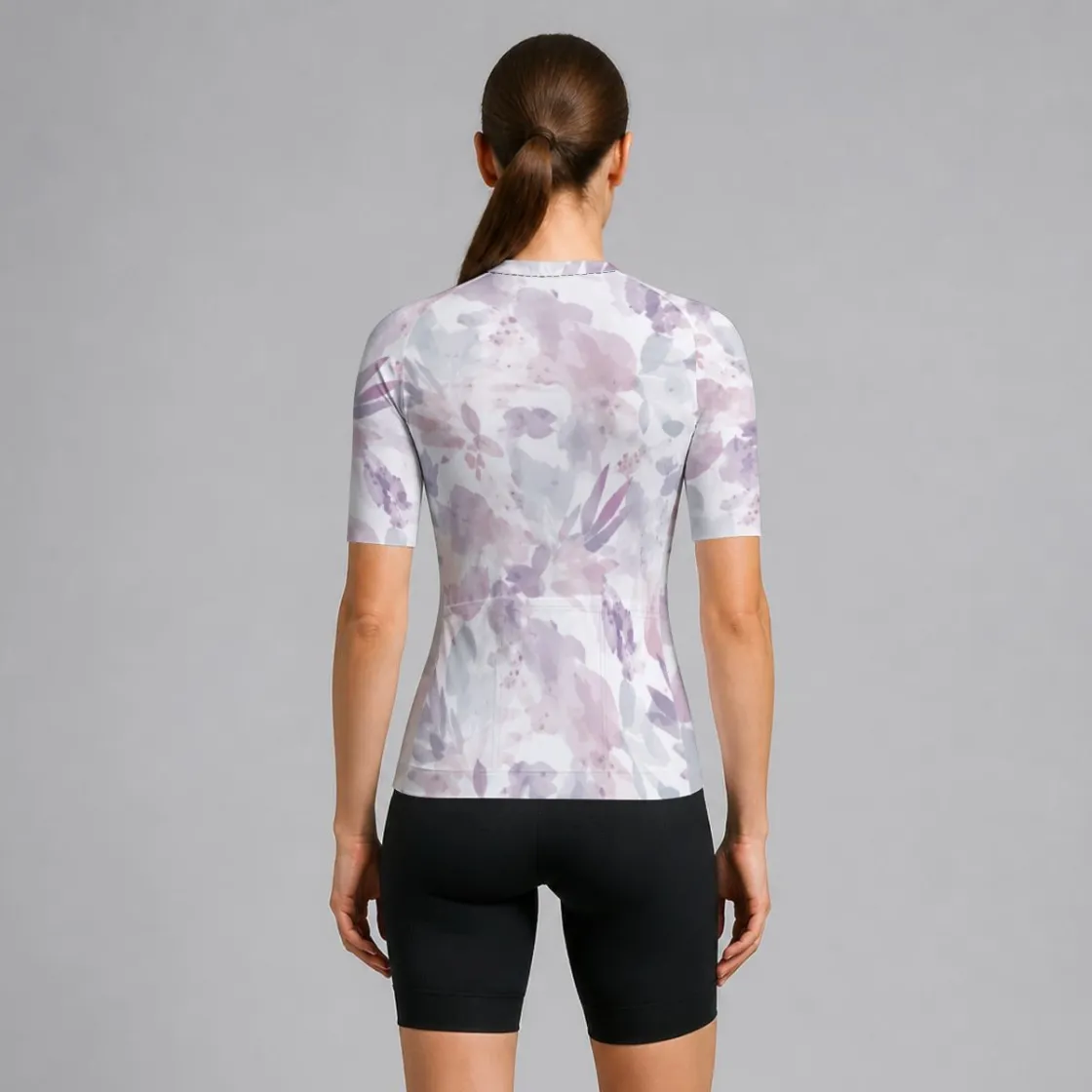 aop Women's Short-Sleeve Cycling Jersey with Black Zipper