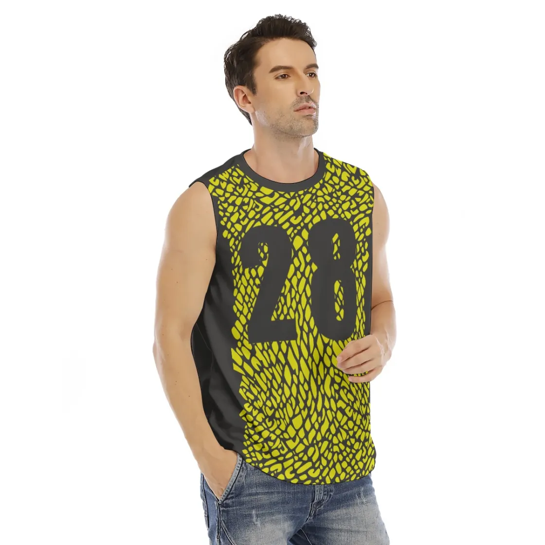 All-Over Print Men's O-neck Tank Top