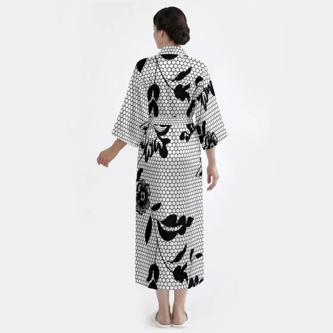 All-Over Print Women’s Satin Long Robe