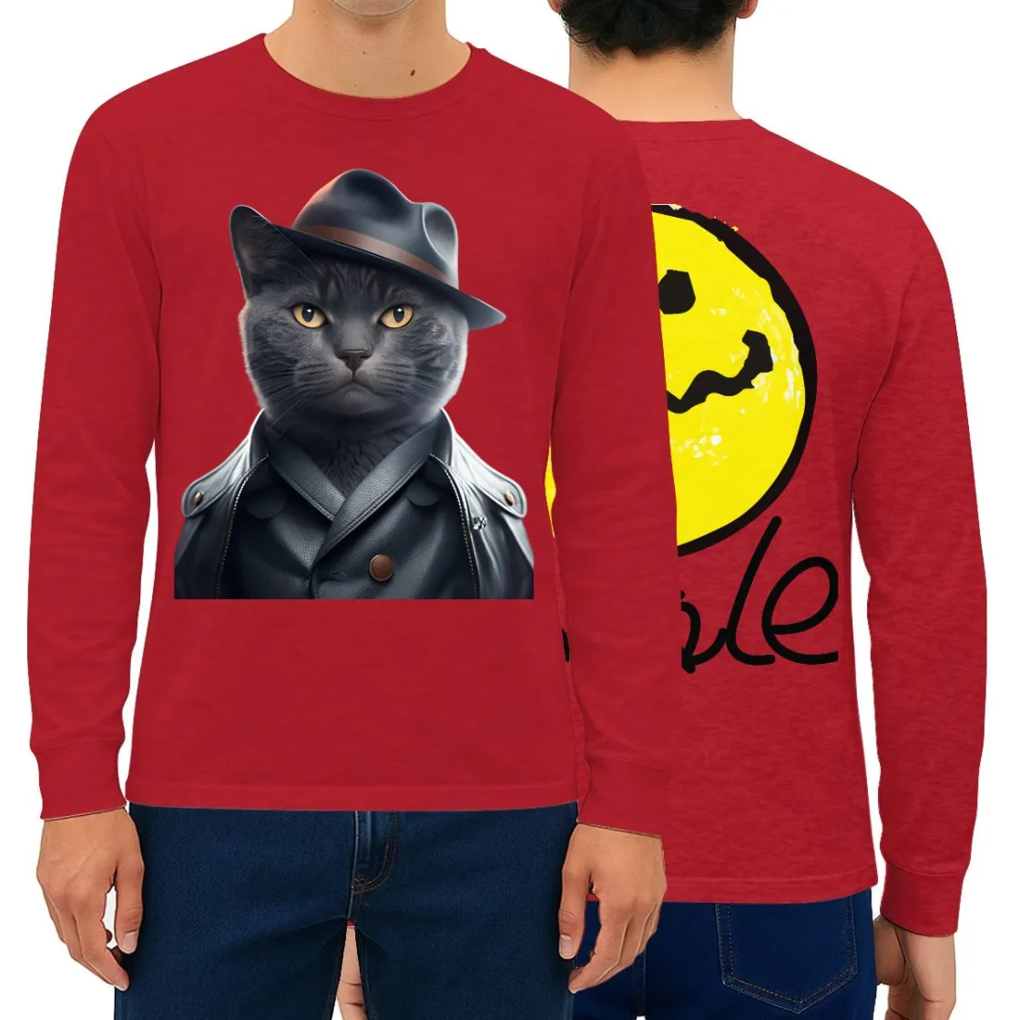 Men’s Long Sleeve T-Shirt Printed in USA| 180GSM Double DTF