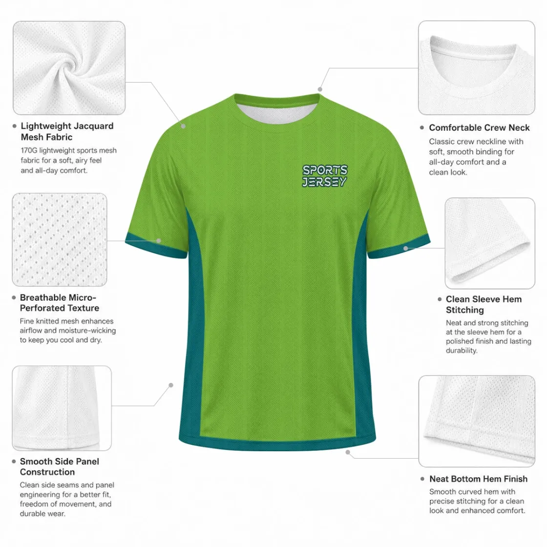 All-Over Print Unisex Jacquard Mesh Sports Jersey