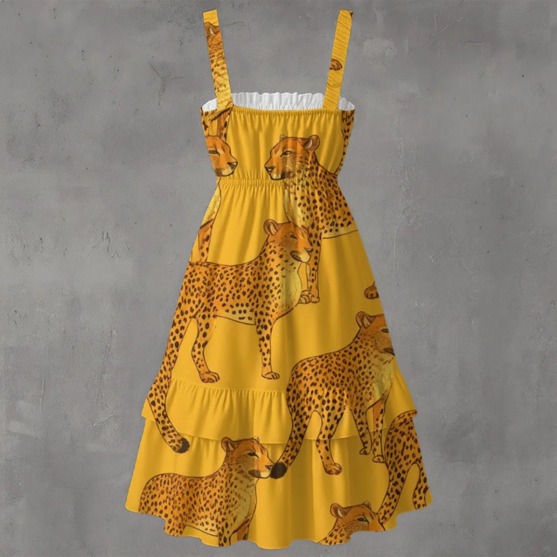 All-Over Print Women’s Ruffle Hem Dress