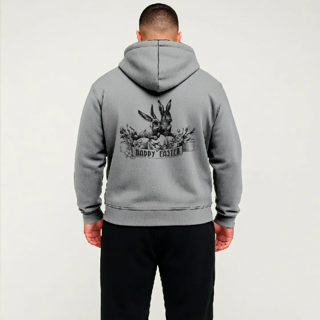 Men's Fleece Long Sleeve Jacket Printed in USA