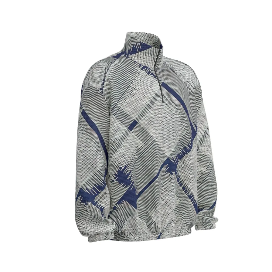 All-Over Print Unisex Turtleneck Zippered Sweatshirt